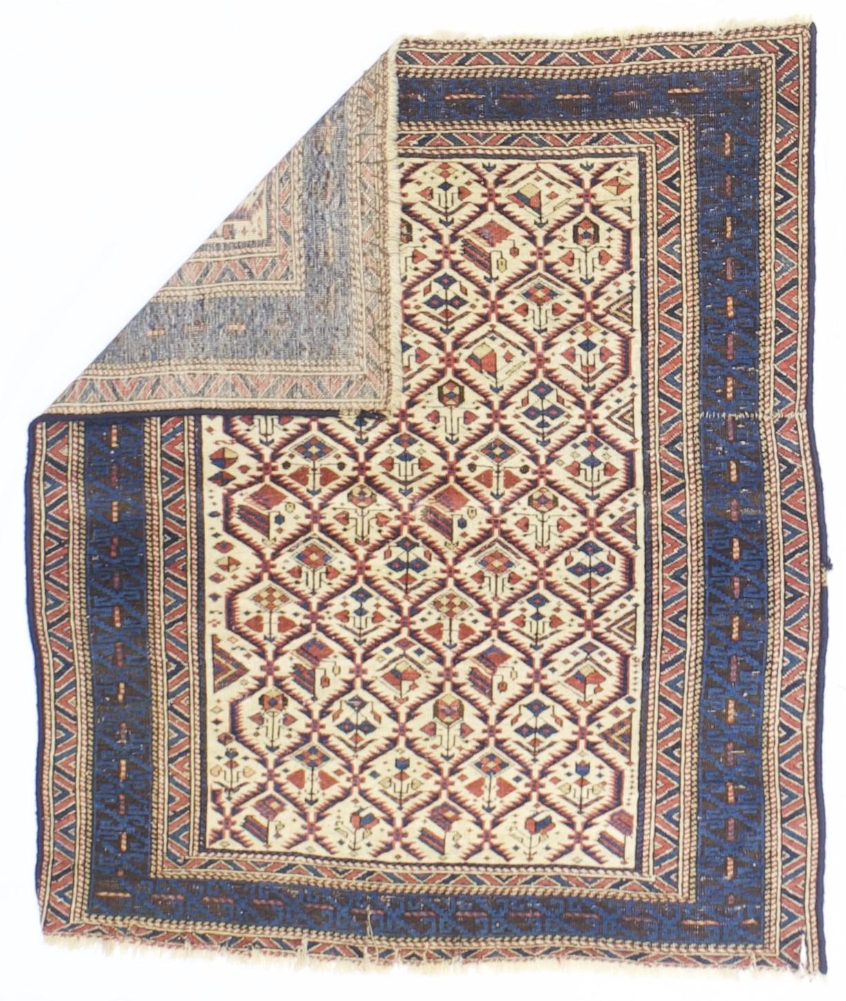 Antiker kaukasischer Kuba-Teppich 3'5