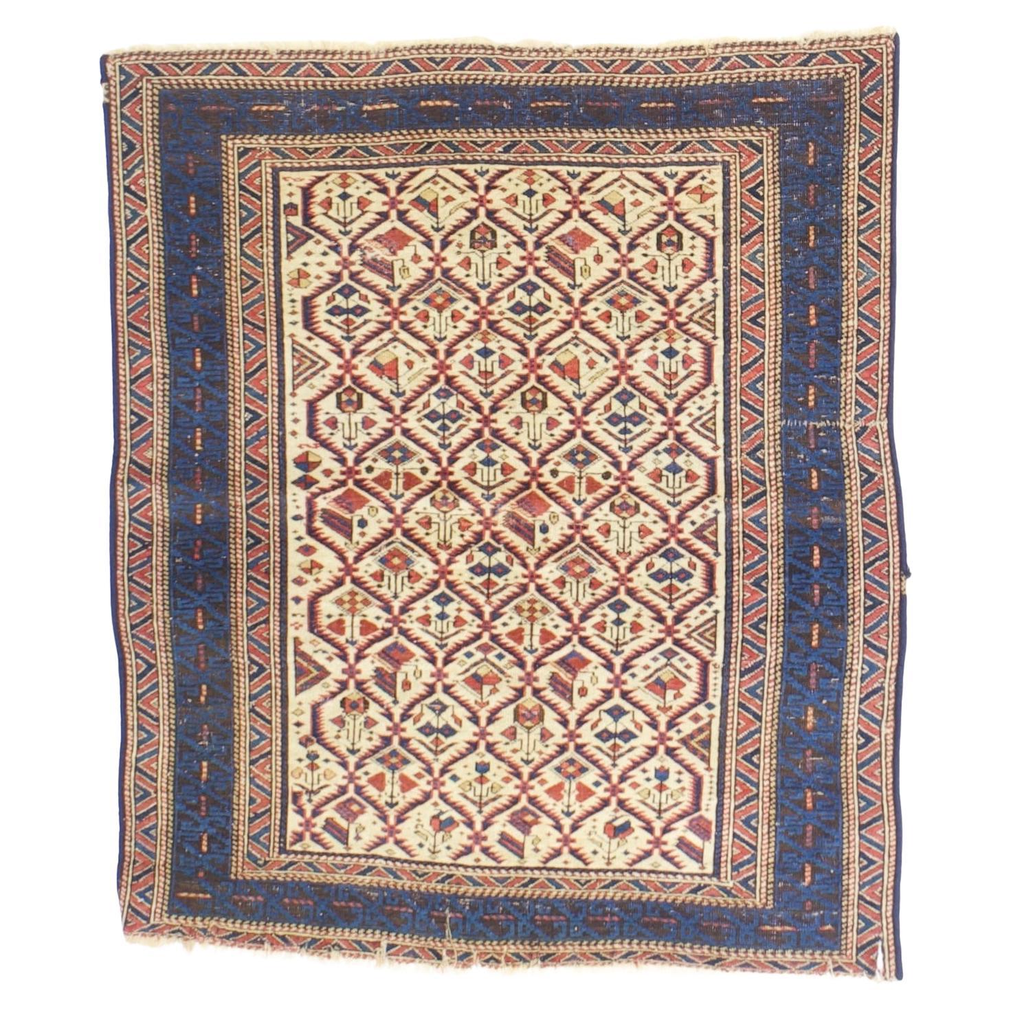 Antique Caucasian Kuba Rug 3'5" x 4’0"