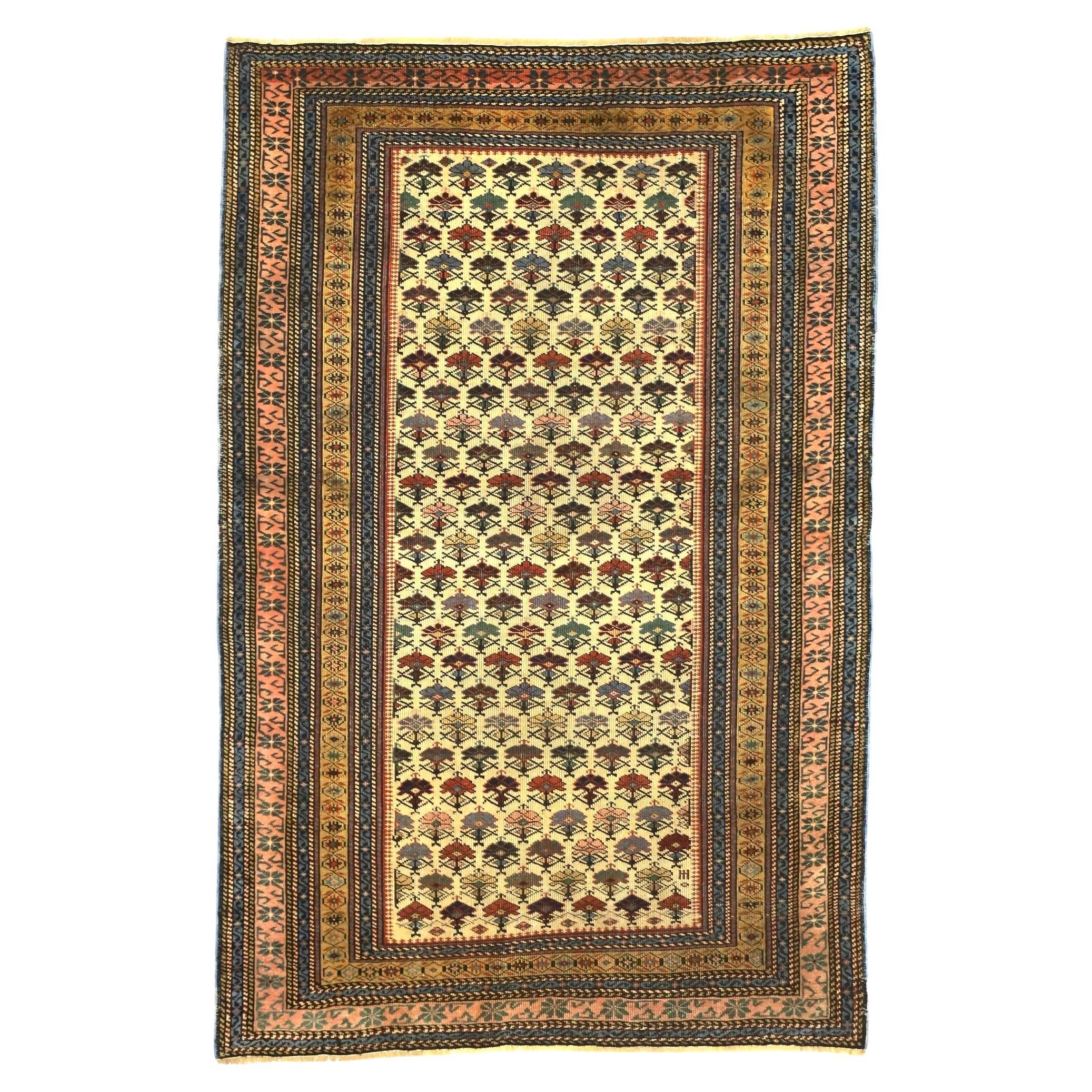 Antique Caucasian Kuba Rug 3'6" x 5’4”