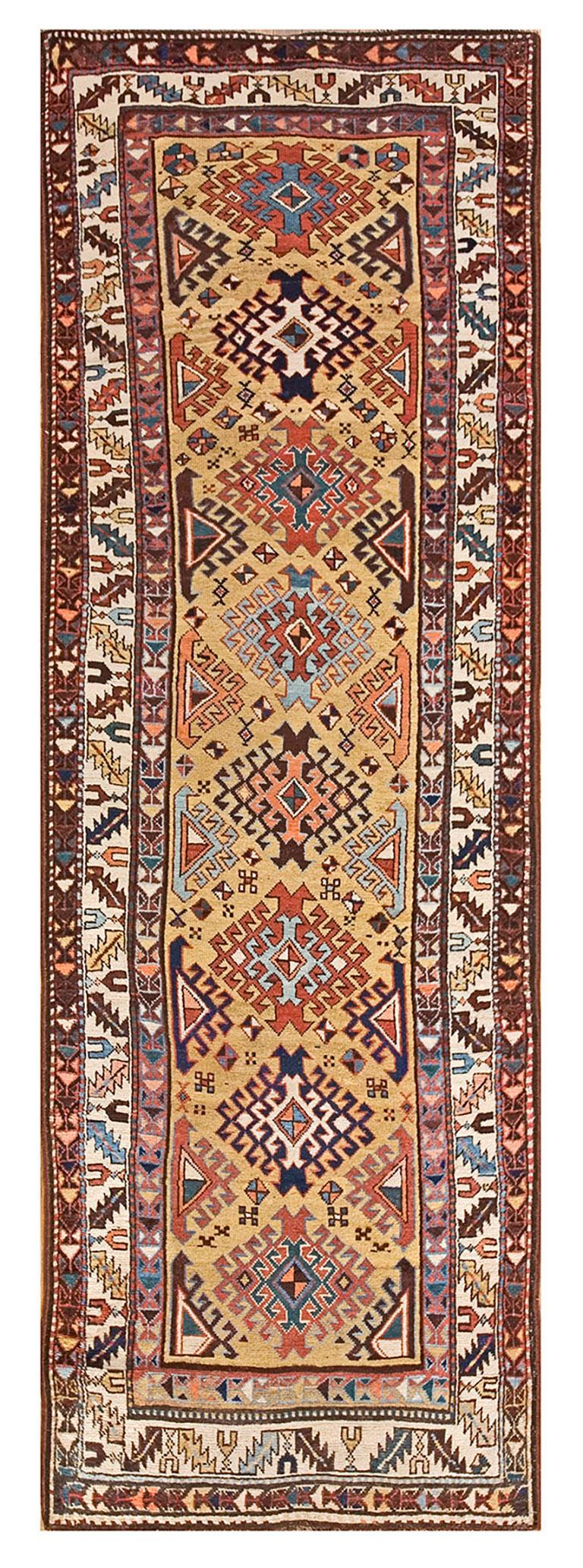 Ancien tapis caucasien - Kuba. Mesures : 3'6 