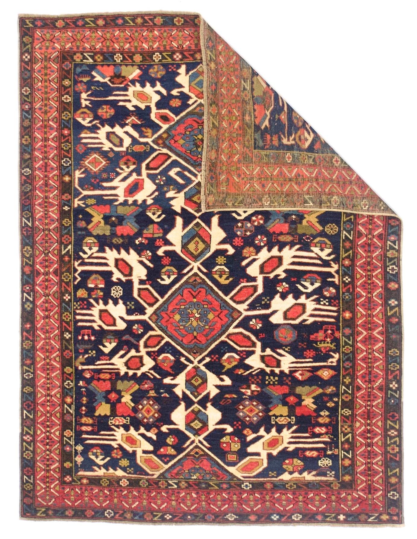 Antique Caucasian Kuba Rug 3'7