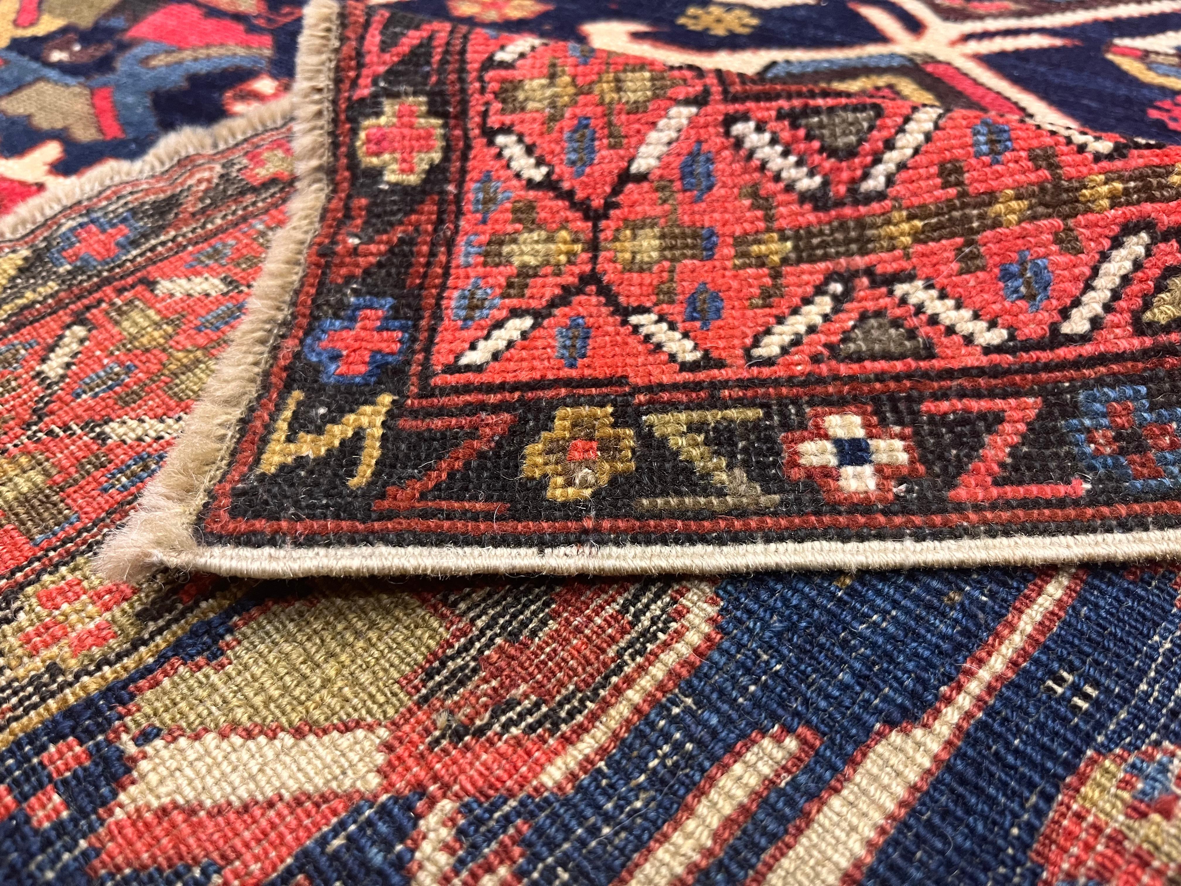 Antique Caucasian Kuba Rug 3'7