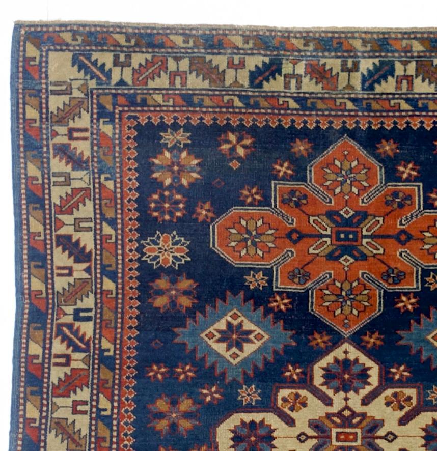 Caucasien Tapis Kuba ancien du Caucase 3'7 x 4'4 en vente