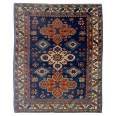 Antique Caucasian Kuba Rug 3’7” x 4’4”