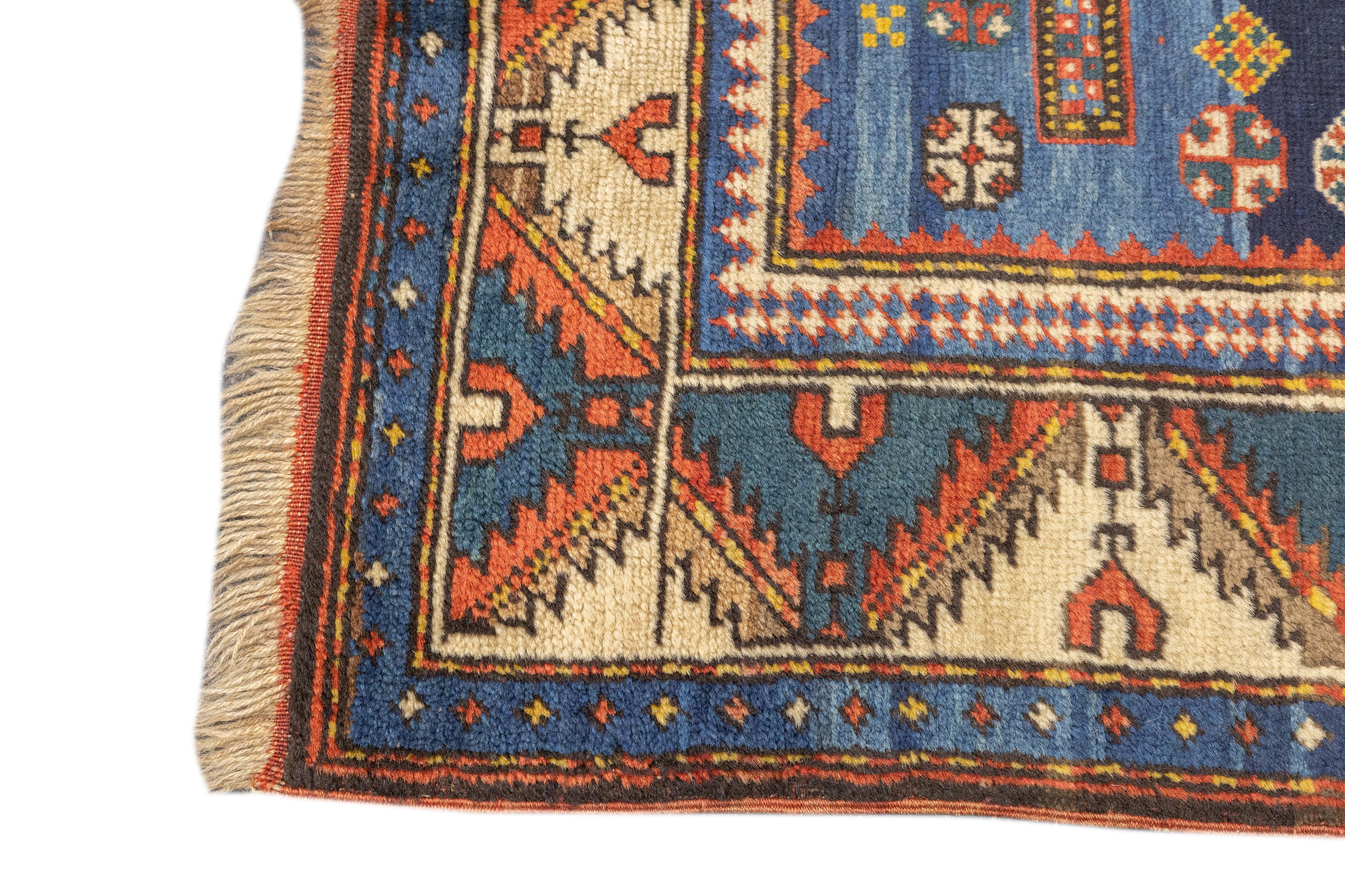 Antique Caucasian Kuba Rug 3'7'' x 5'8'' For Sale 4
