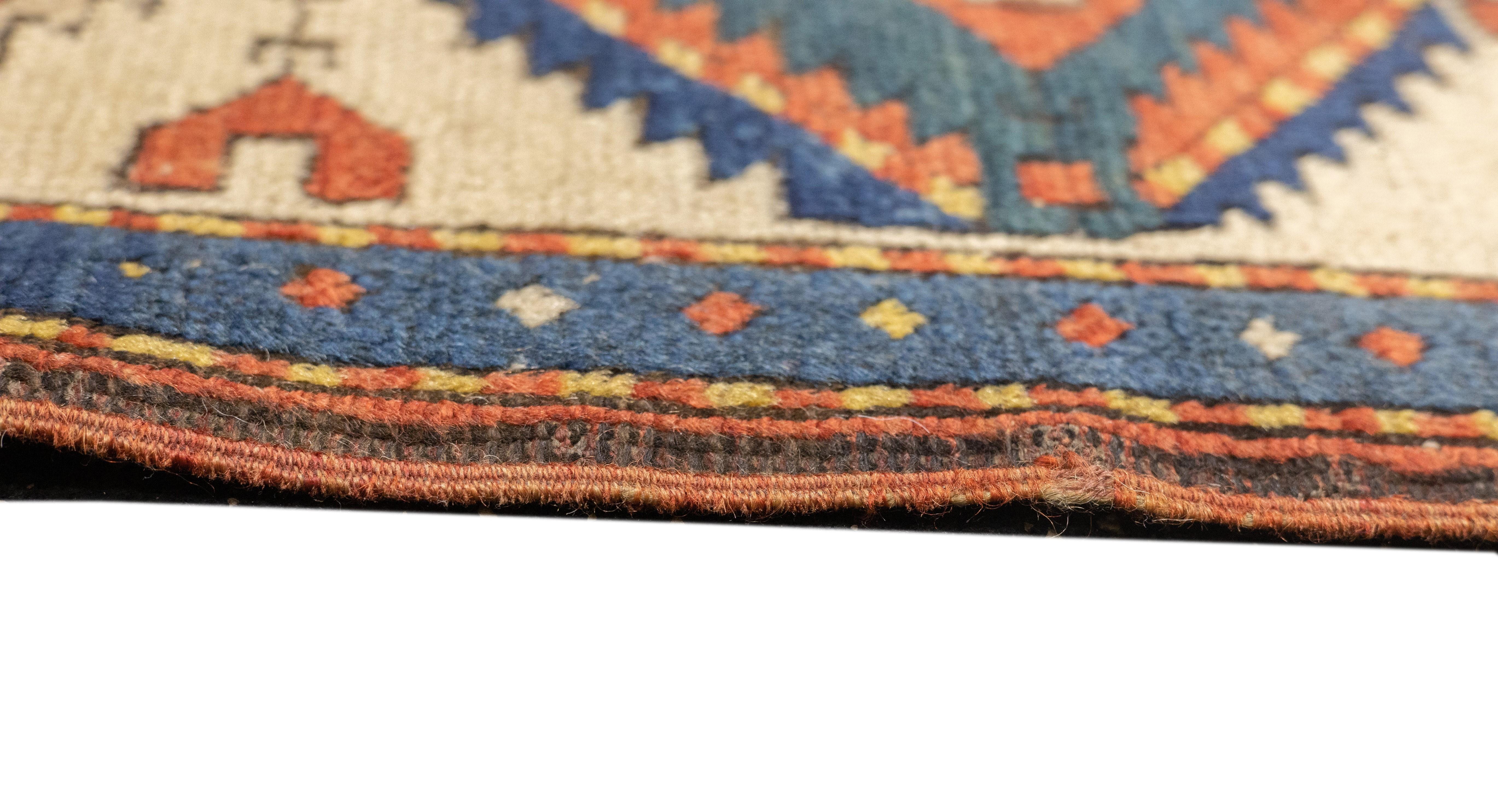 Antique Caucasian Kuba Rug 3'7'' x 5'8'' For Sale 3