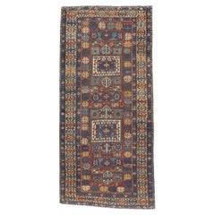 Antiker kaukasischer Kuba-Teppich 3'7 x 7'7"