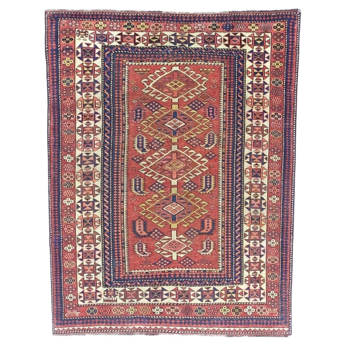 Tapis Kuba caucasien antique 3'8" x 4'11"
