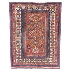 Antike kaukasischen Kuba Teppich 3'8" x 4'11"