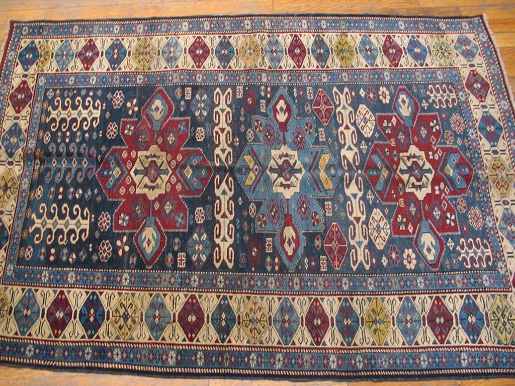 Hand-Knotted Antique Caucasian, Kuba Rug