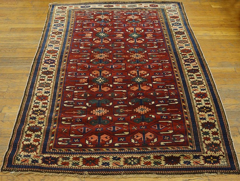 Kuba Rug Antique Caucasian, Kuba Rug 4' 2''x 5' 10'' For Sale at 1stDibs