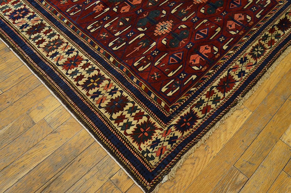 Hand-Knotted Antique Caucasian, Kuba Rug 4' 2''x 5' 10'' For Sale