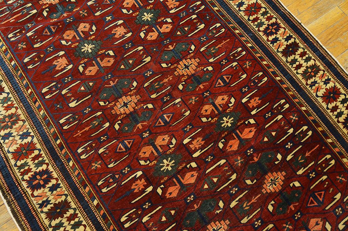 Antique Caucasian, Kuba Rug 4' 2''x 5' 10'' In Good Condition For Sale In New York, NY