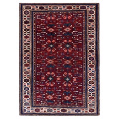 Tapis Kuba caucasien ancien de 4' 2''x 5' 10''