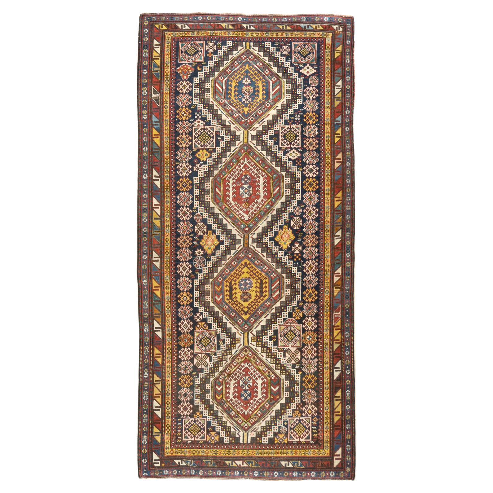Antique Caucasian Kuba Rug 4'9'' x 10'0"