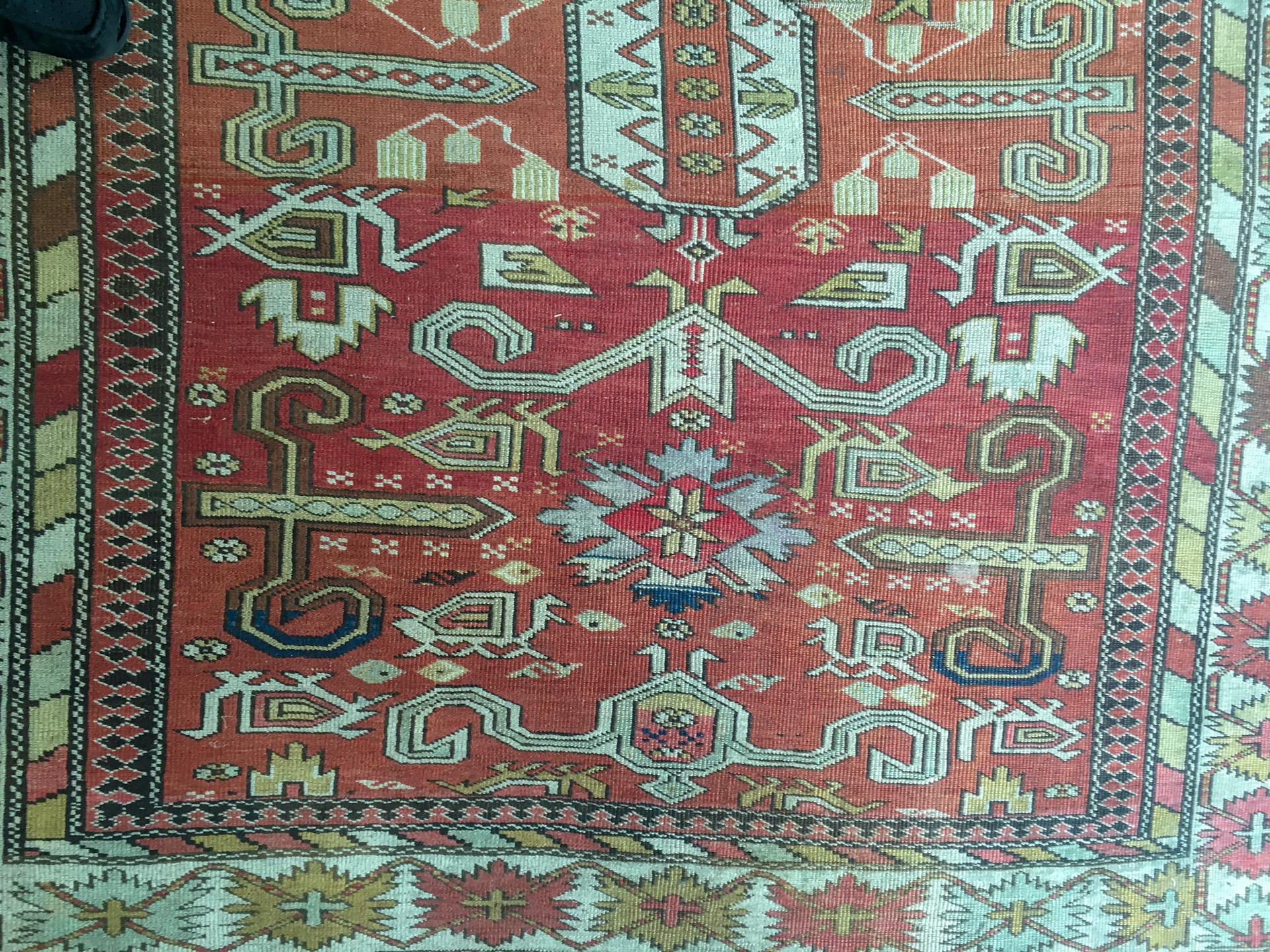 Tribal Antique Caucasian Kuba Rug circa 1900 For Sale
