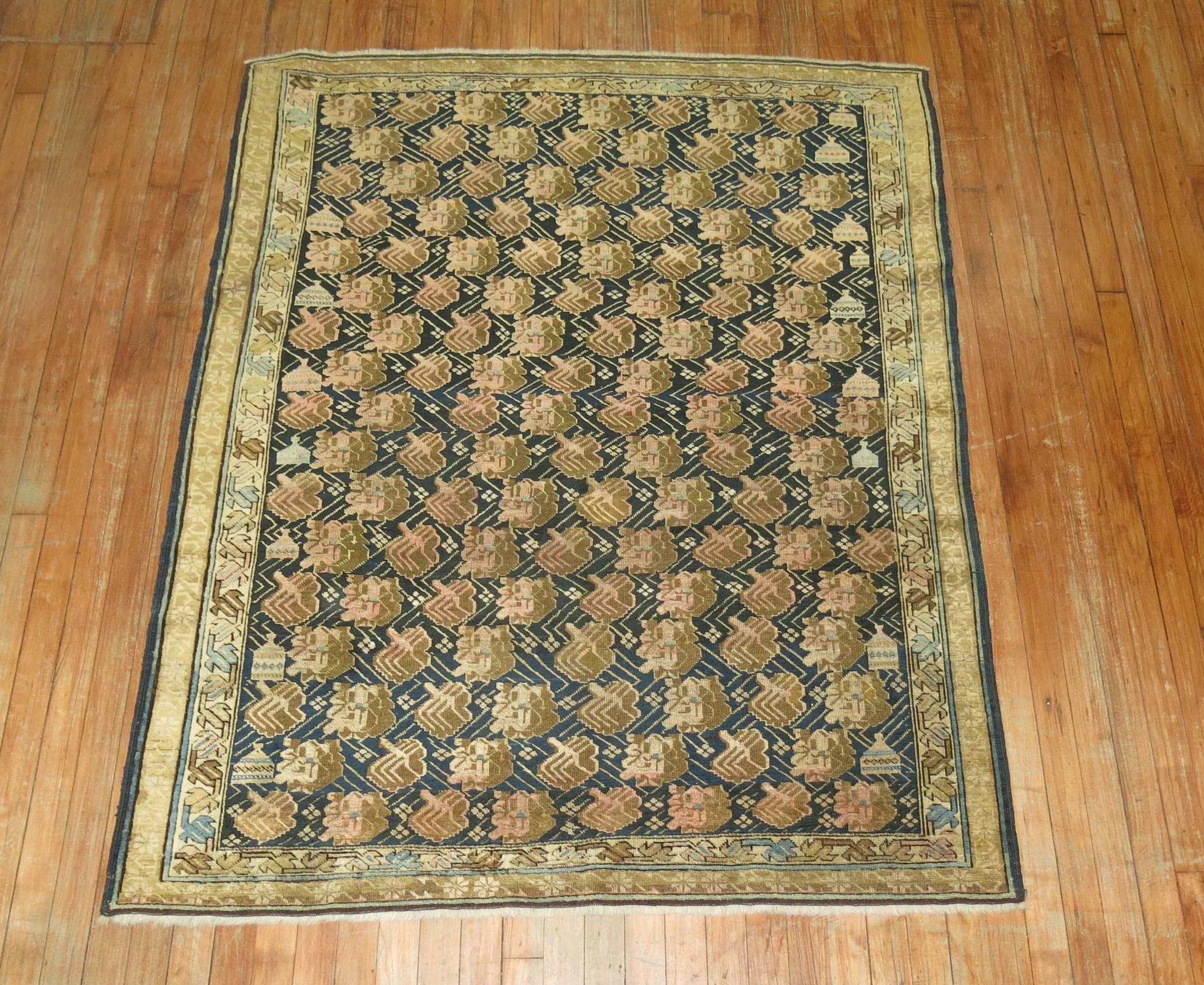 Antique Caucasian Kuba Rug For Sale 3