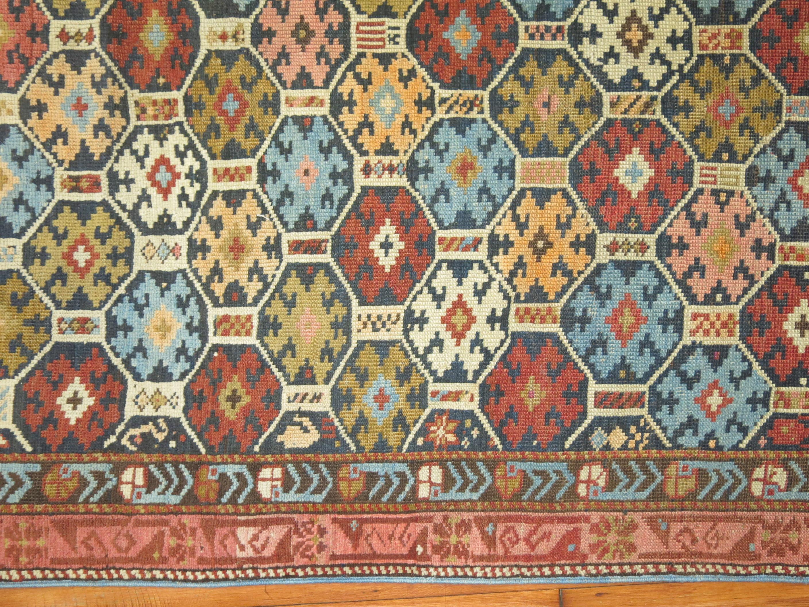 Antique Caucasian Kuba Rug In Good Condition In New York, NY