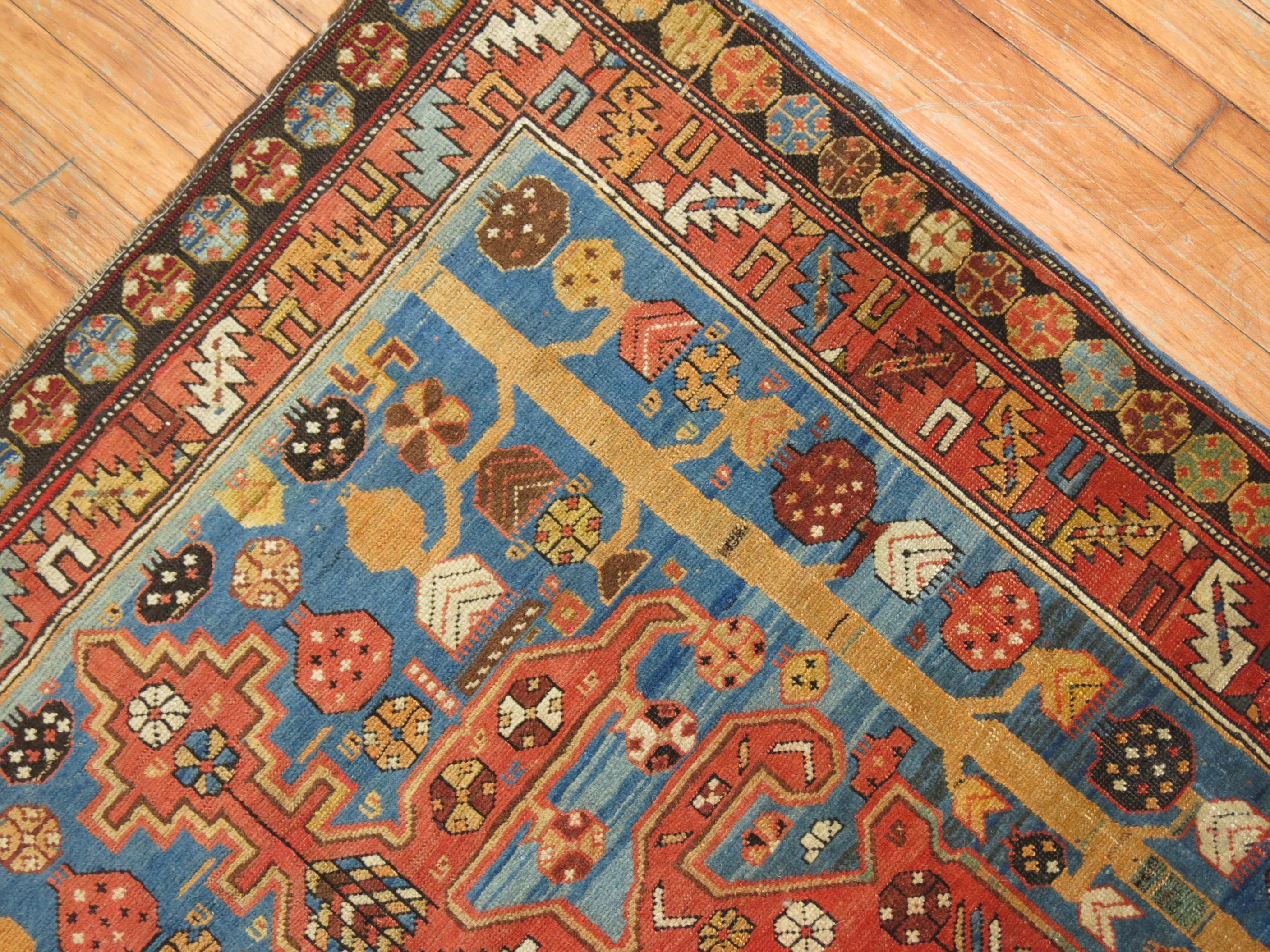 Antique Caucasian Kuba Rug In Excellent Condition In New York, NY
