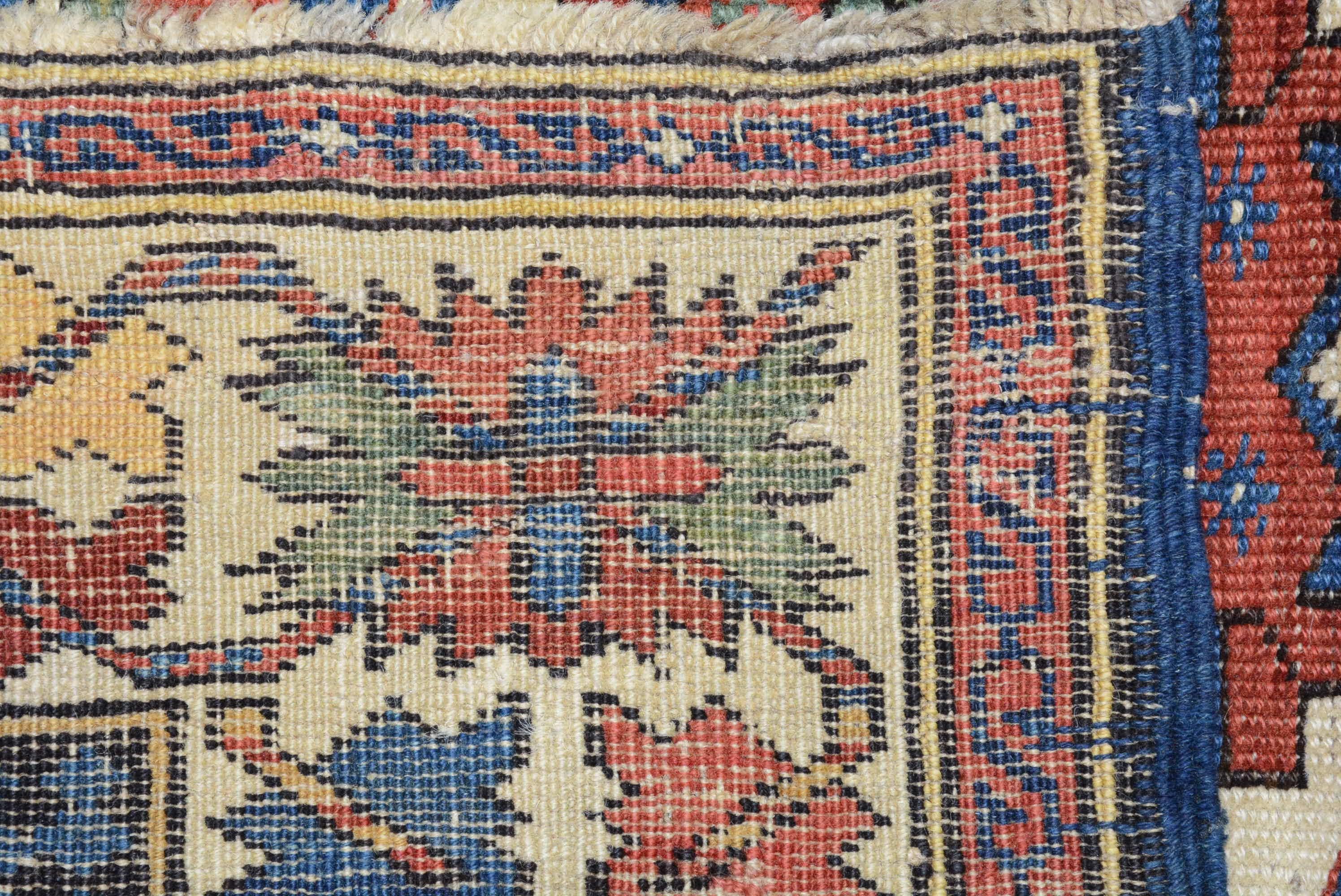 Wool Antique Caucasian Kuba Rug For Sale