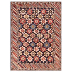 Antique 19th Century Caucasian Shirvan Star Kuba Rug ( 4' x 5'6" - 122 x 167 )