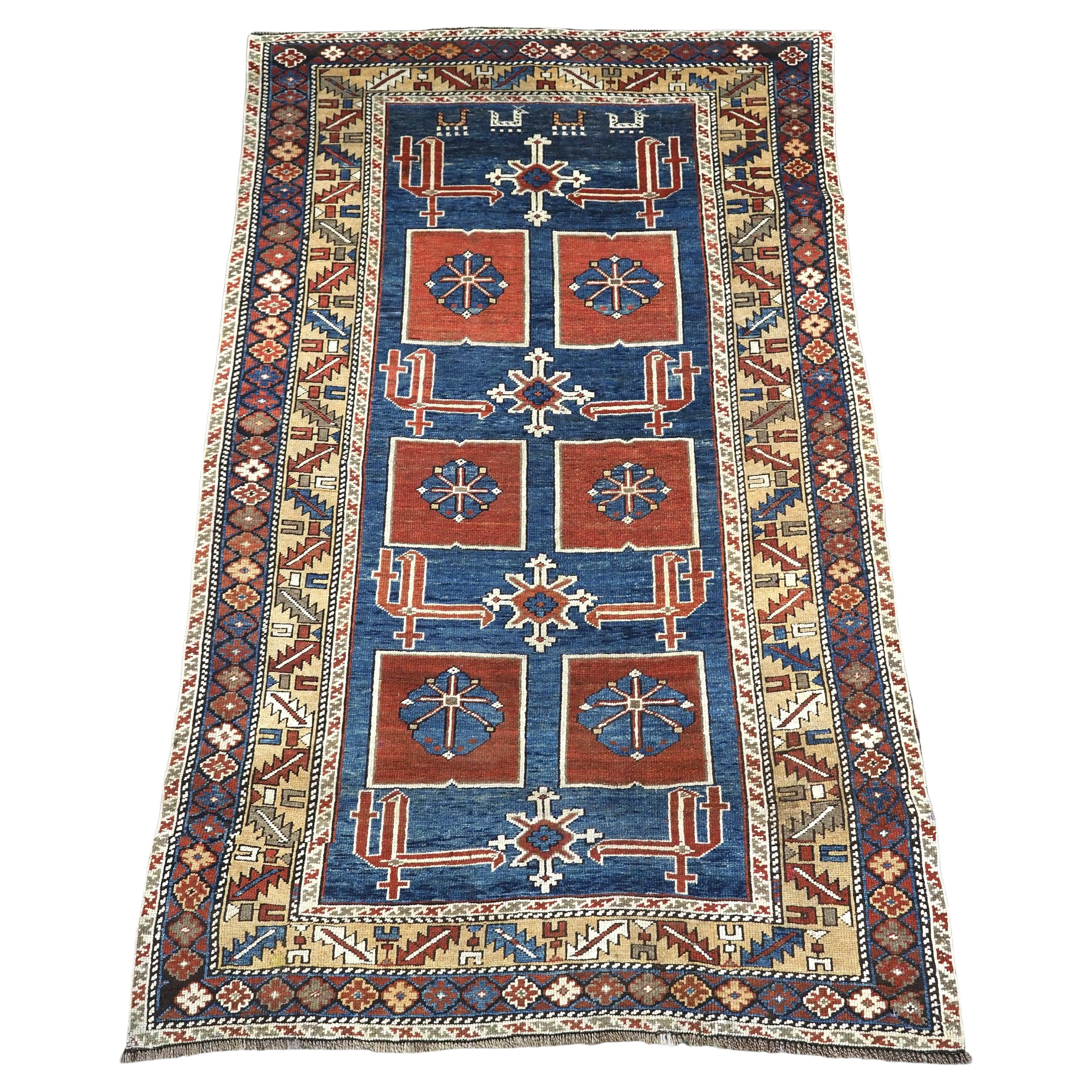 Antique Caucasian Kuba rug from the village of Karagashli, circa 1880.