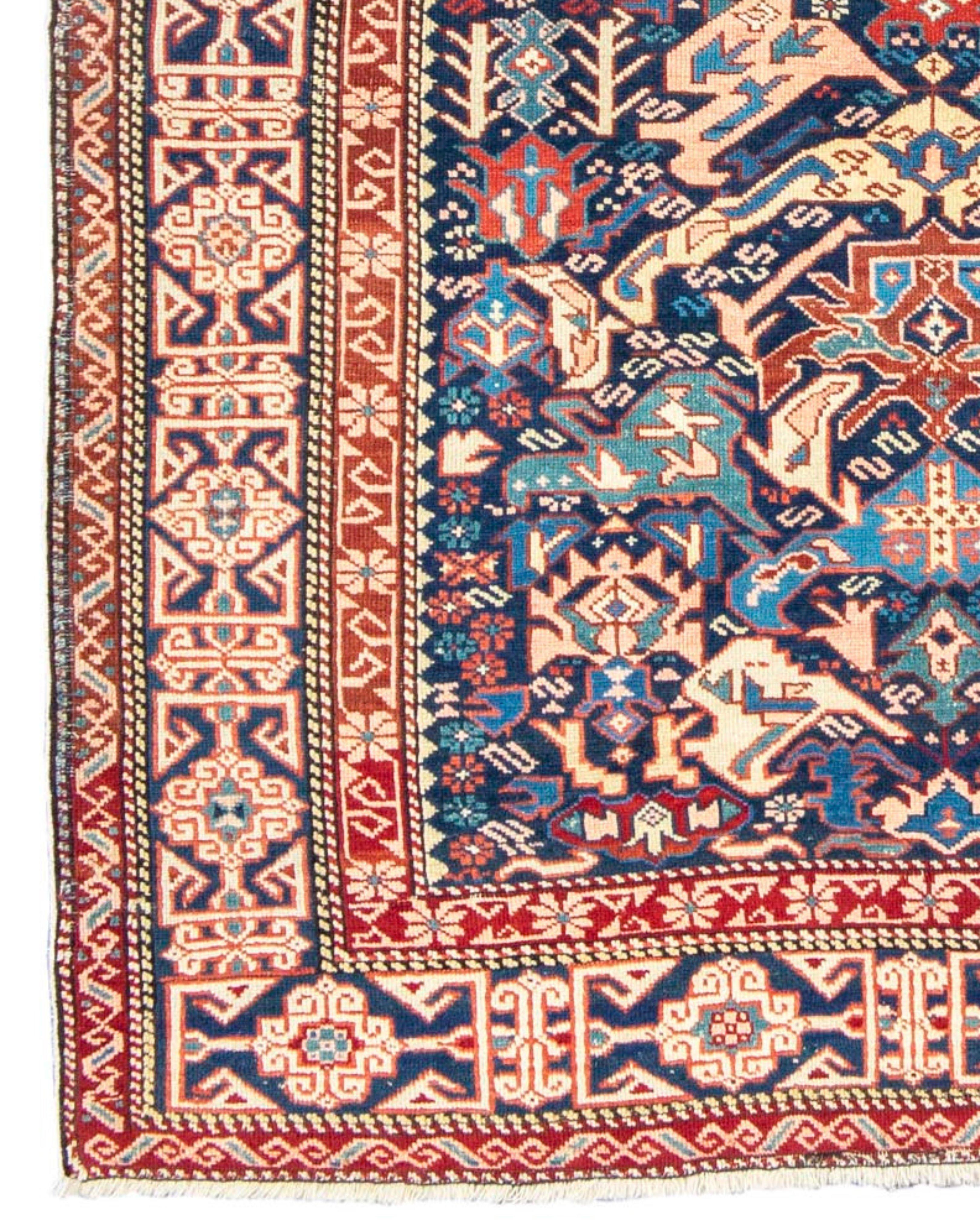 Antiker kaukasischer Kuba-Teppich, spätes 19. Jahrhundert (Wolle) im Angebot