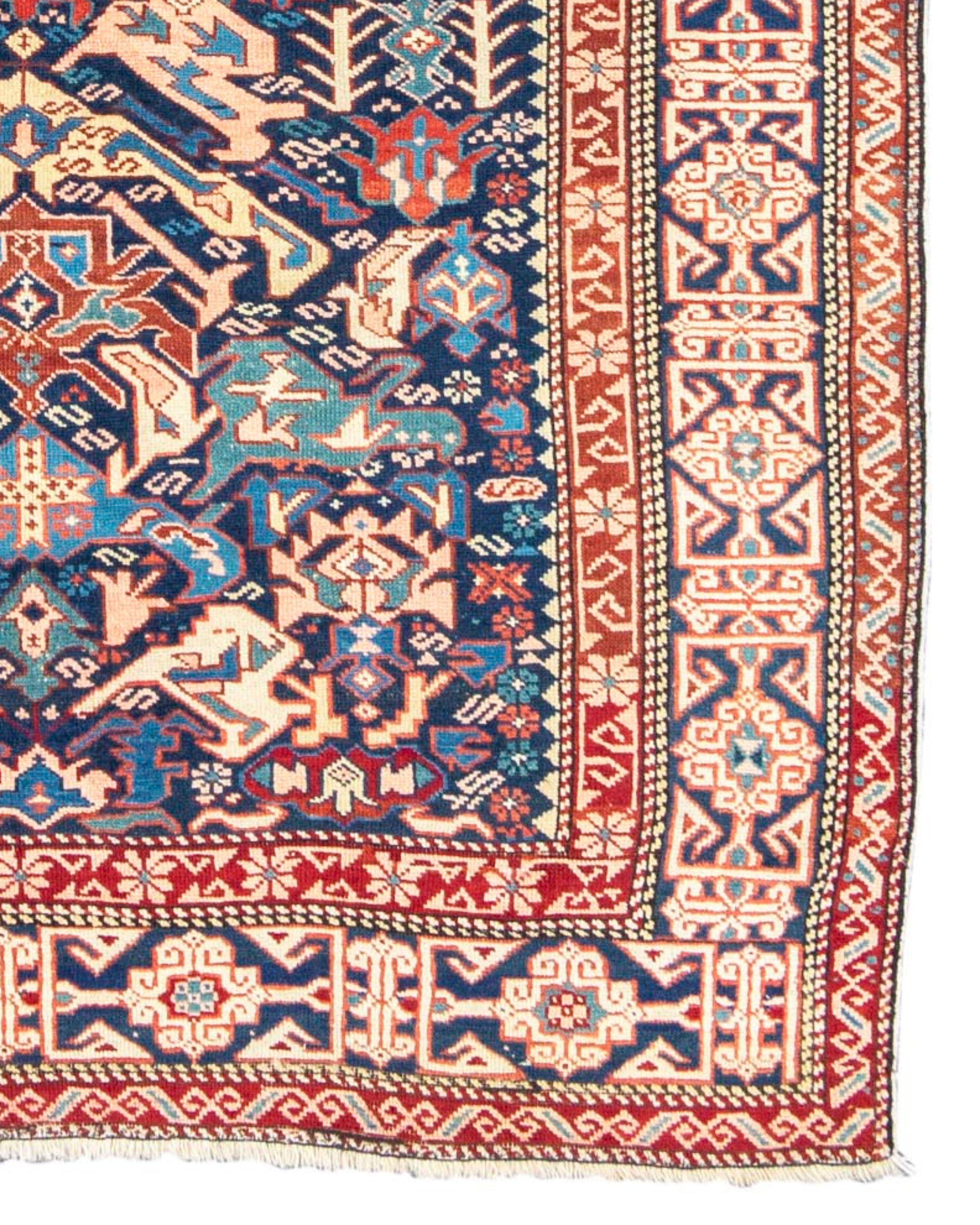 Antiker kaukasischer Kuba-Teppich, spätes 19. Jahrhundert im Angebot 1