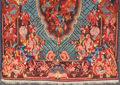 Antique Caucasian Kuba Rug with a Central Medallion