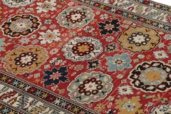 Antique Caucasian Kuba Rug with Colorful Floral Medallions, from Rug & Kilim