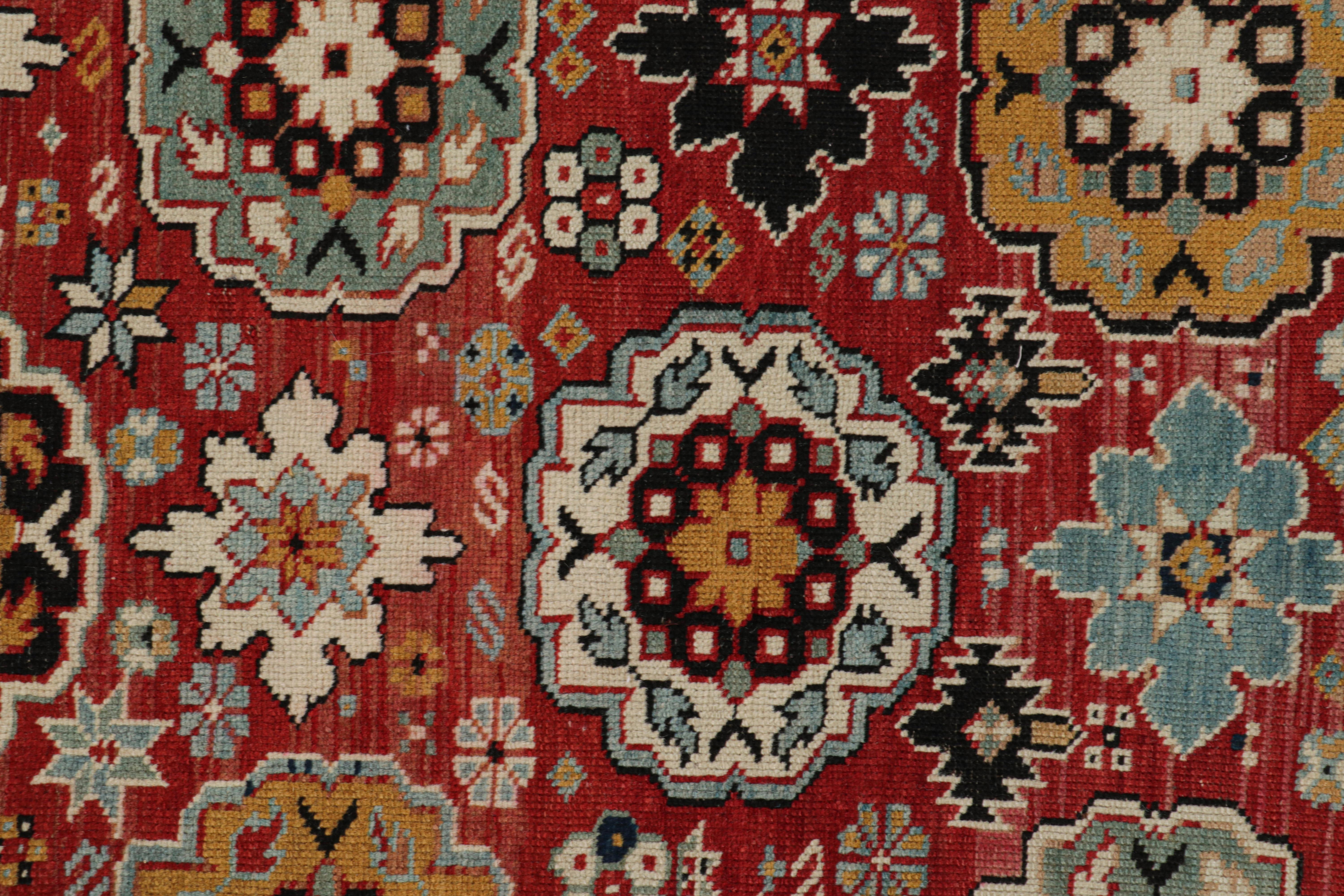 Late 19th Century Antique Caucasian Kuba Rug with Colorful Floral Medallions, from Rug & Kilim For Sale