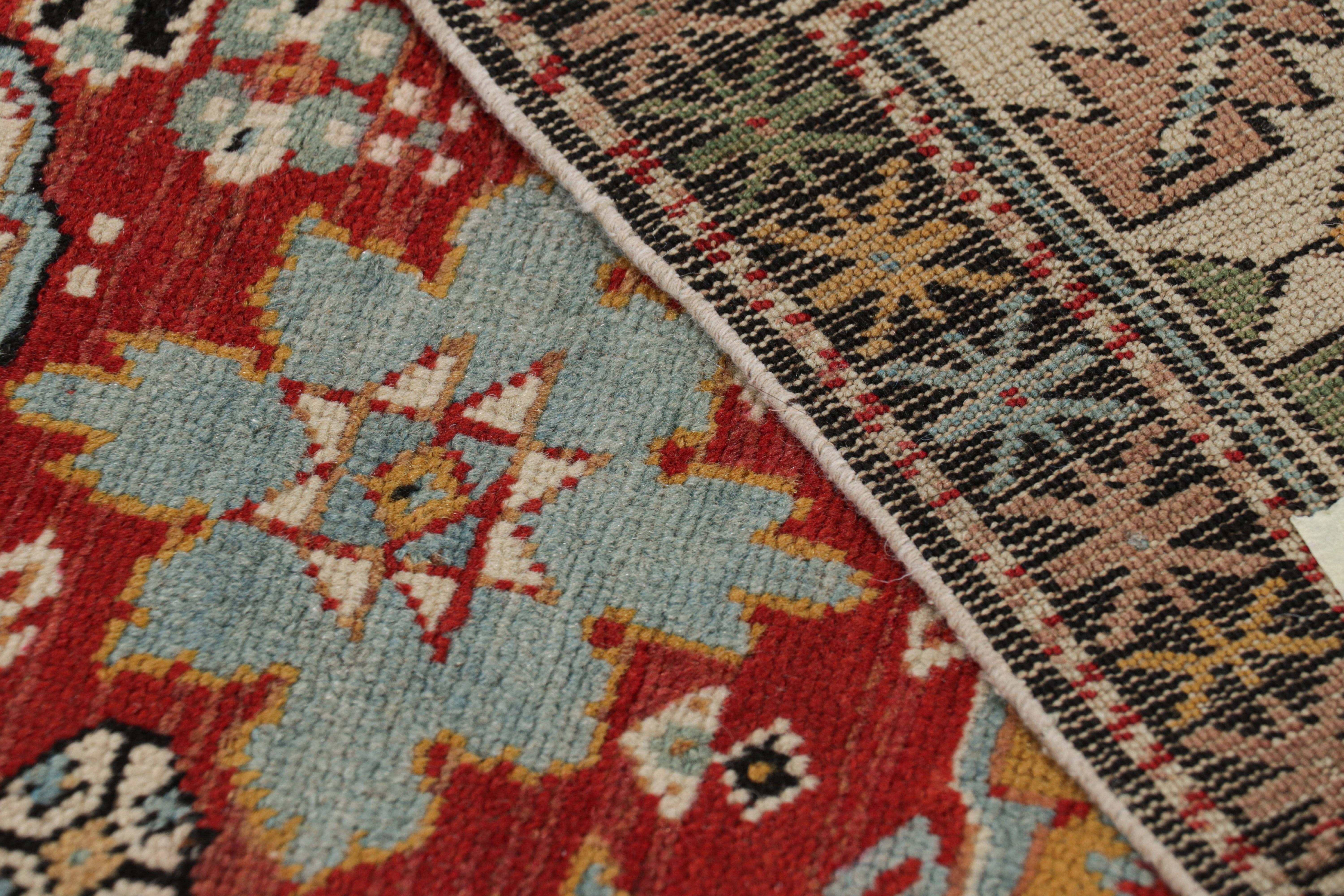 Wool Antique Caucasian Kuba Rug with Colorful Floral Medallions, from Rug & Kilim For Sale