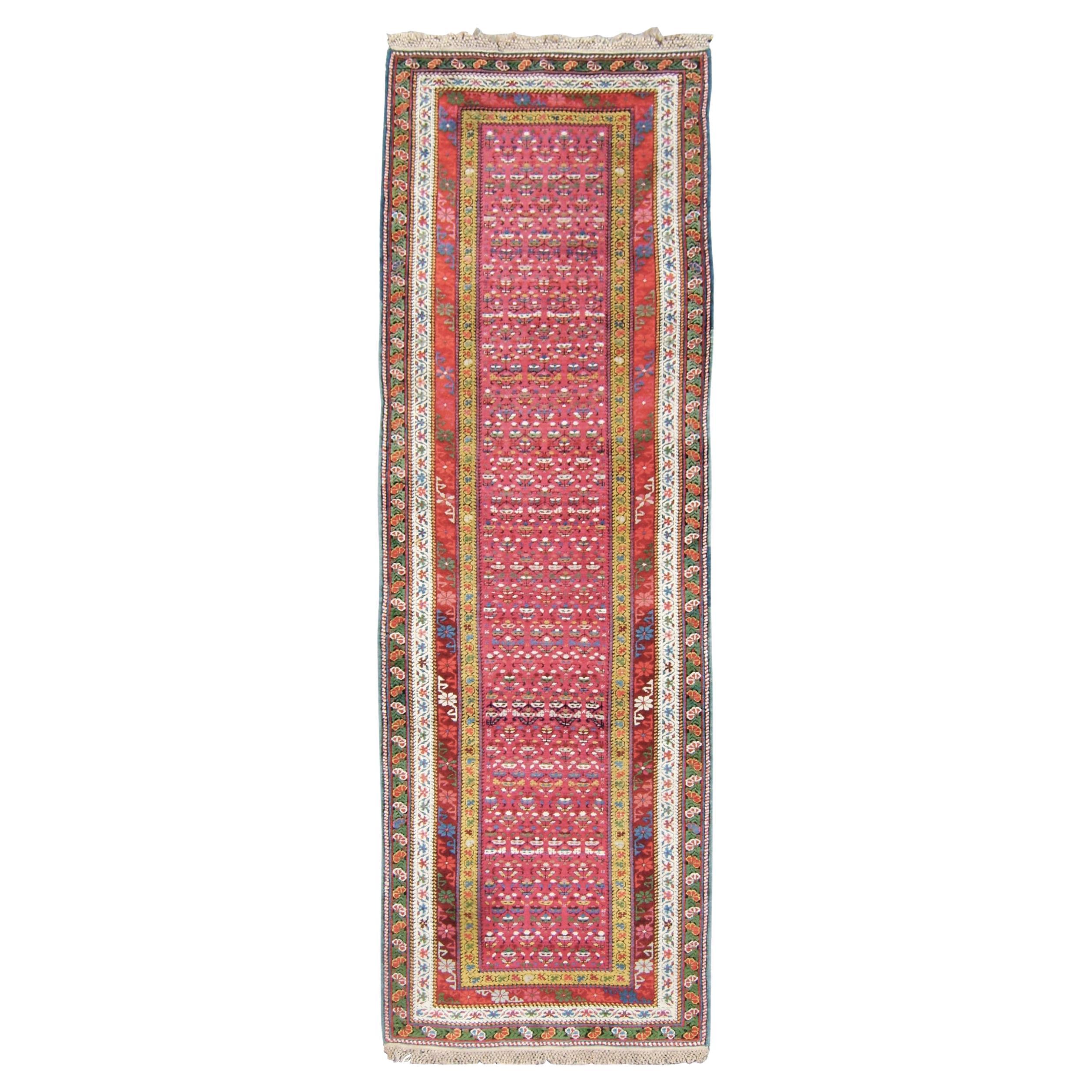 Antique Caucasian Kuba Runner, 19th Century