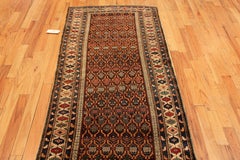 Antique Caucasian Kuba Runner Rug. 3 ft 6 in x 11 ft 6 in