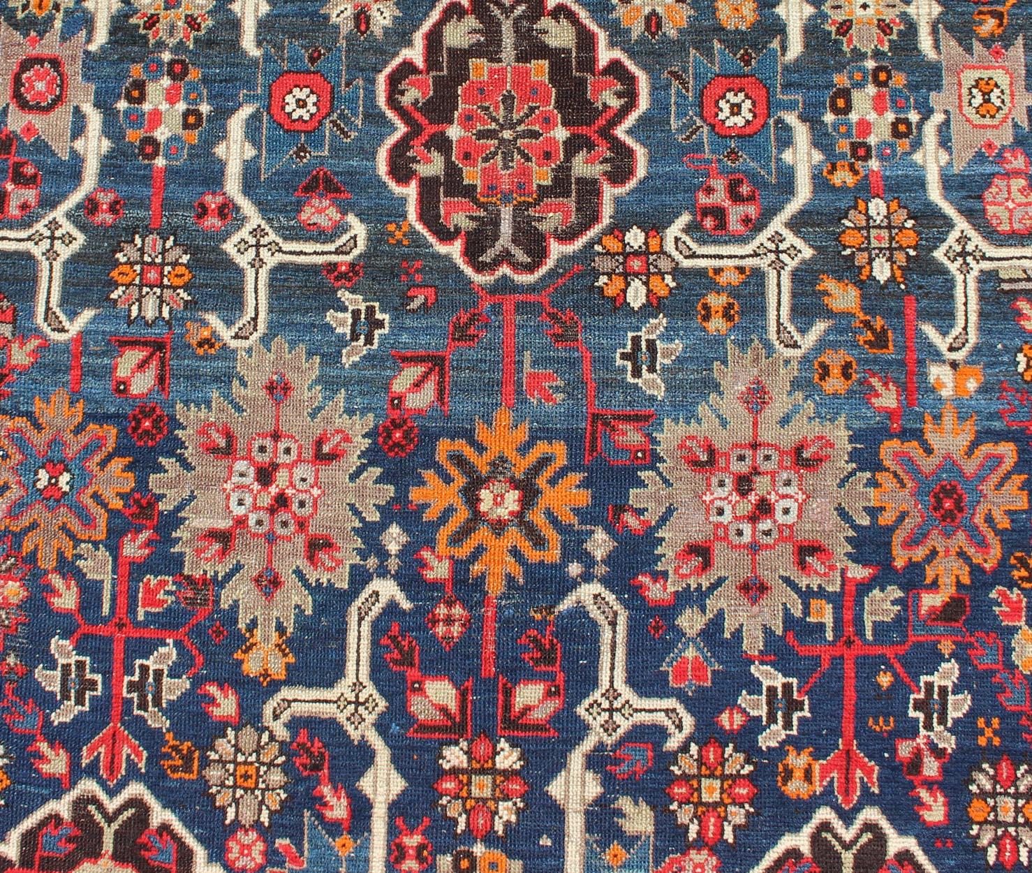 Antique Caucasian Kuba Runner with All-Over Design For Sale 5
