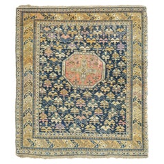 Tapis Kuba Shirvan caucasien ancien 4'5'' x 5'1'