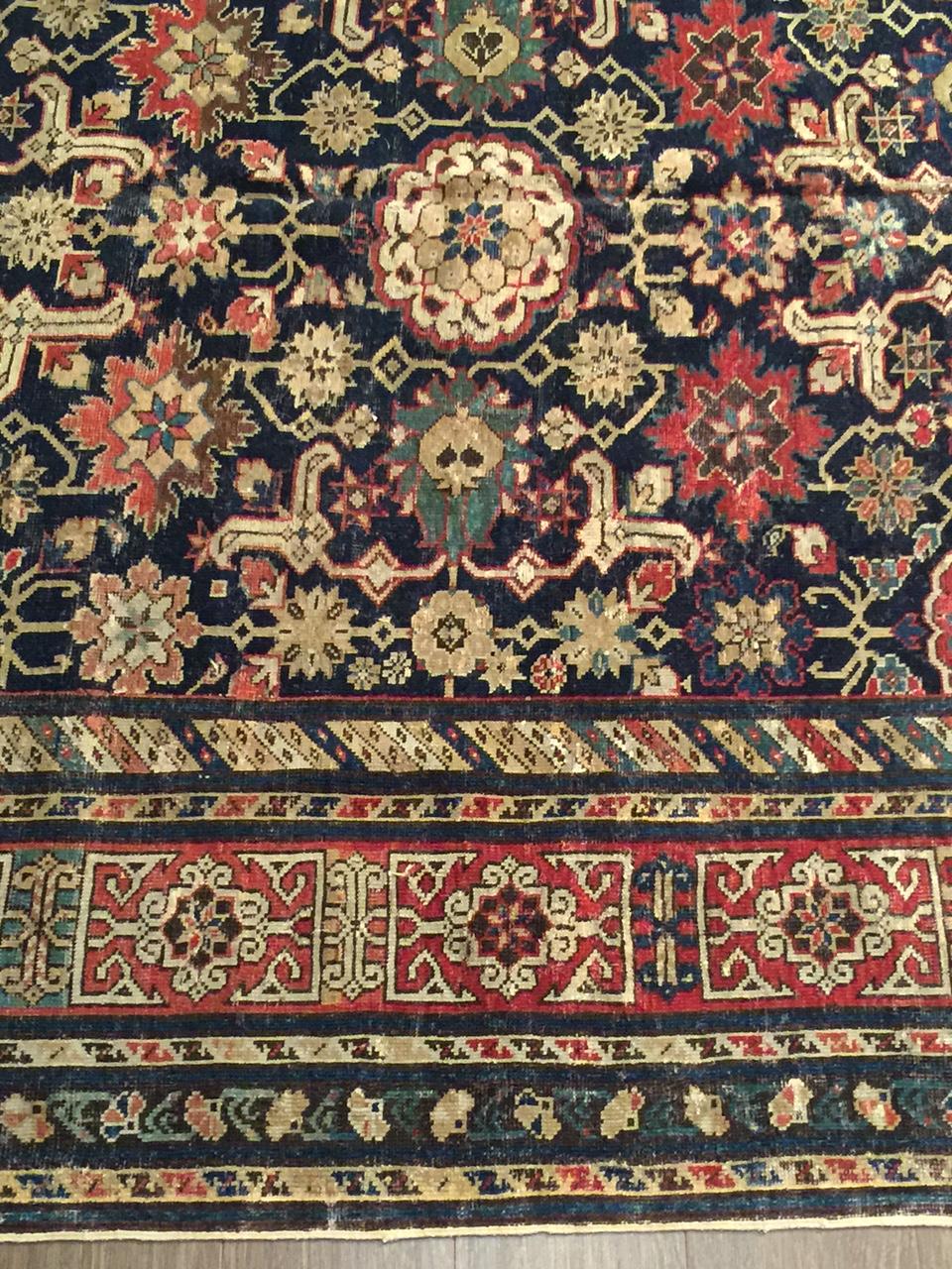 Antique Caucasian Kuba Shirvan Runner Rug, 4'11 x 12'11 In Good Condition For Sale In New York, NY