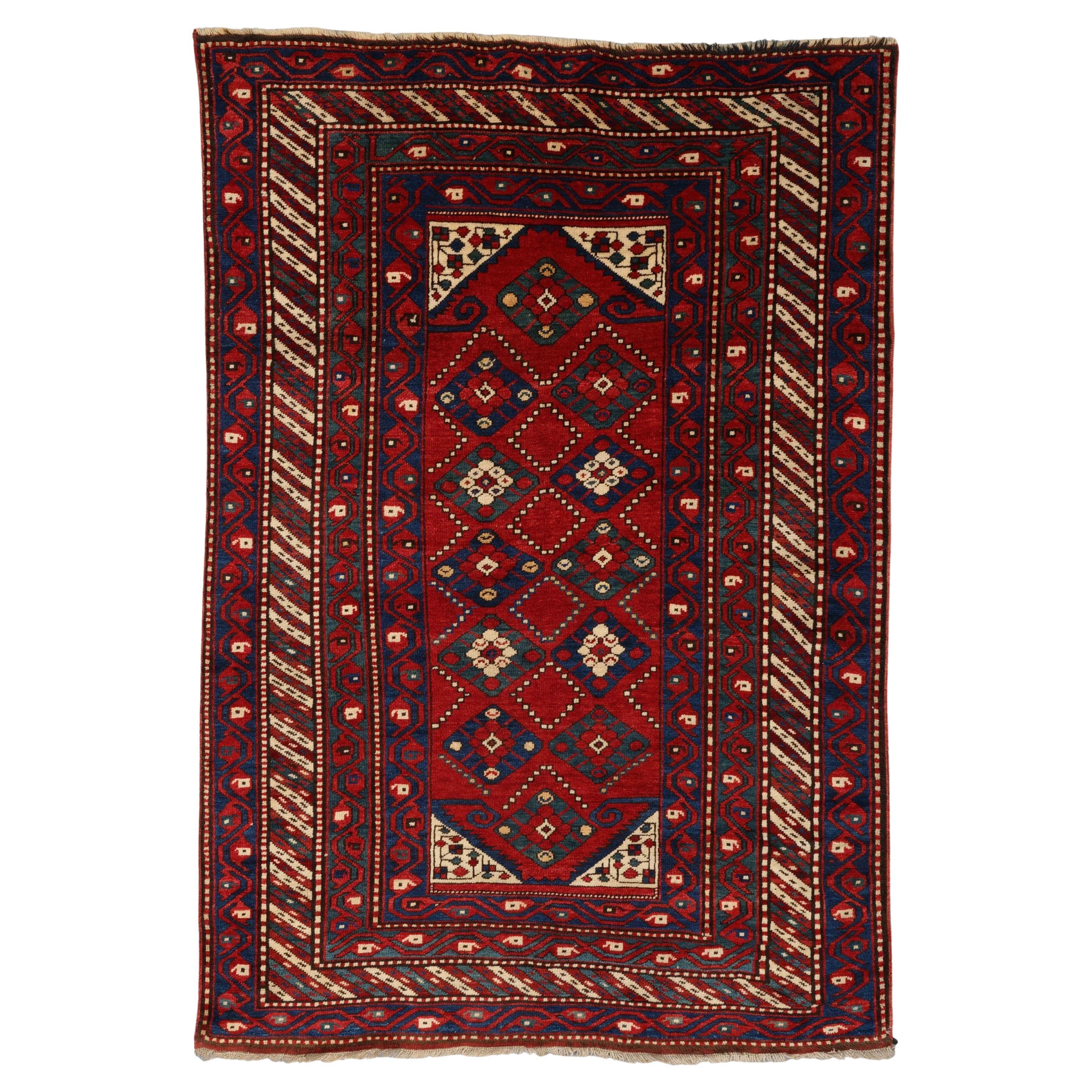 Antique Caucasian Lambalo Kazak - Middle of 19th Century South West Caucasian For Sale