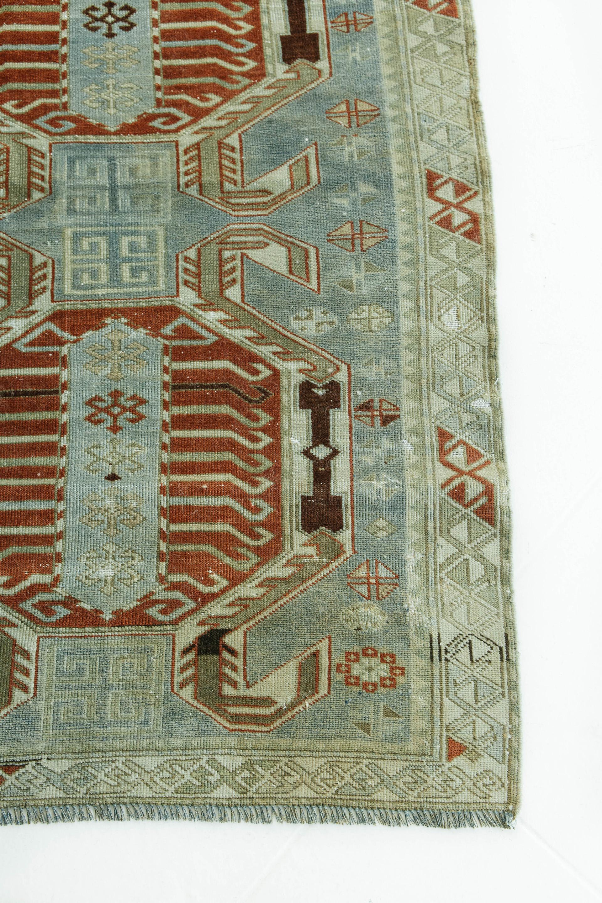 19th Century Antique Caucasian Lenkoran Rug