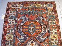 Antique Caucasian Lenkoran Runner