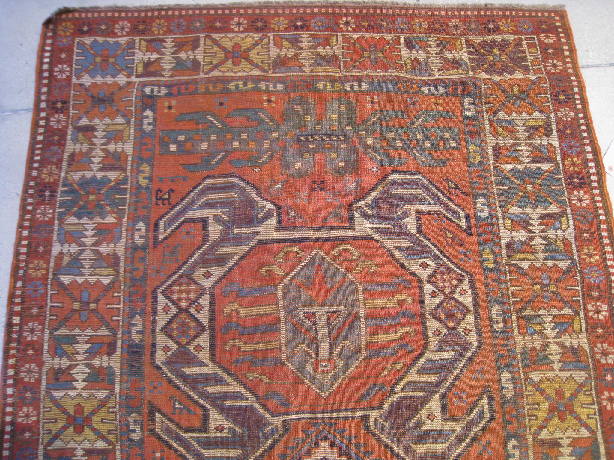 Antique Caucasian Lenkoran Runner In Excellent Condition For Sale In Closter, NJ