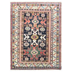 Antique Caucasian Lesghi Star Rug, 3'3" x 5'8"