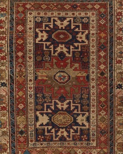 Antique Caucasian Lesghi Star Rug, circa 1880