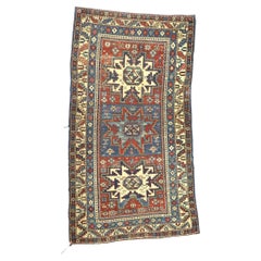 Antike kaukasische Lezgi Teppich 3'1" x 5'7"