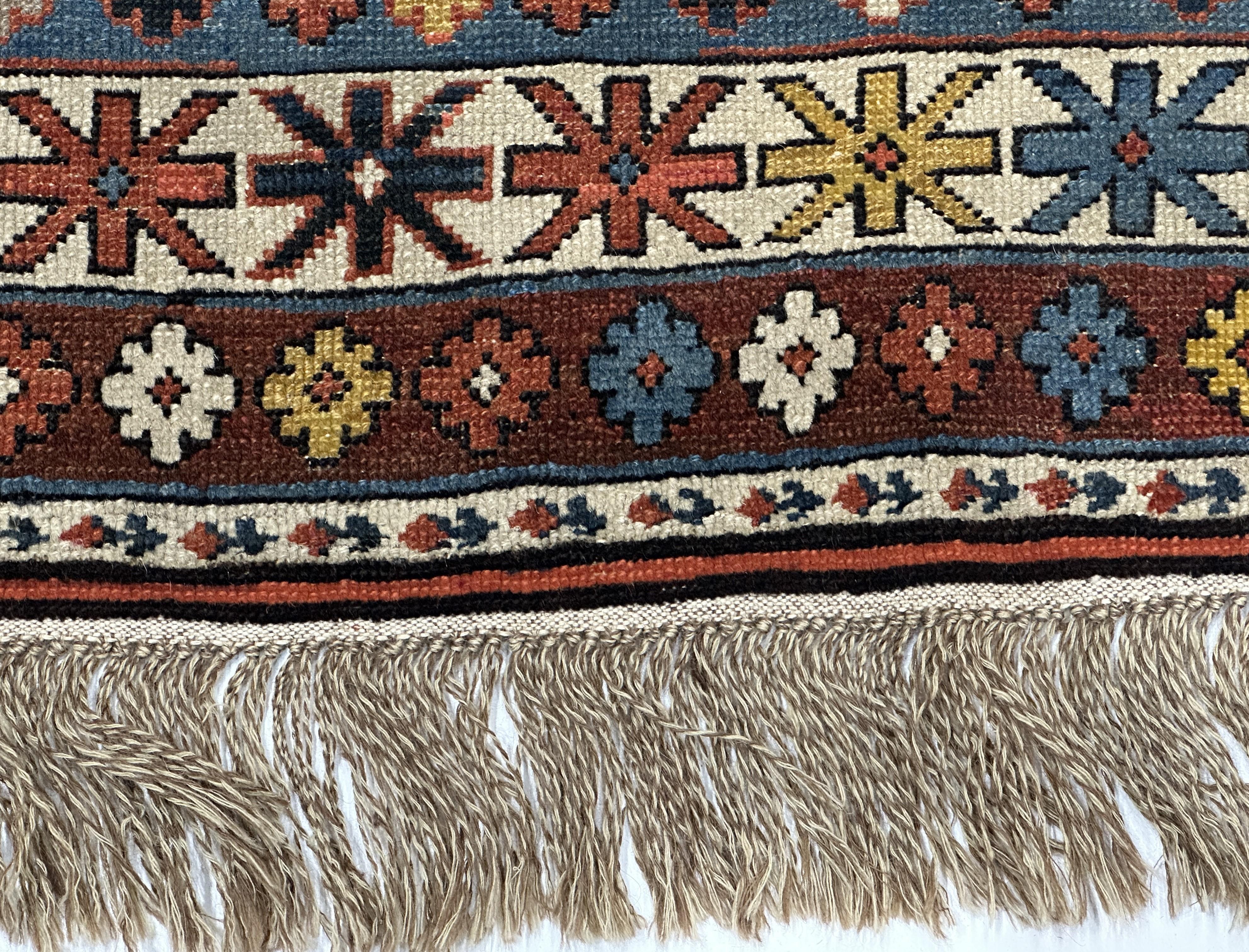 Alfombra Lezgi Caucásica Antigua 3'10