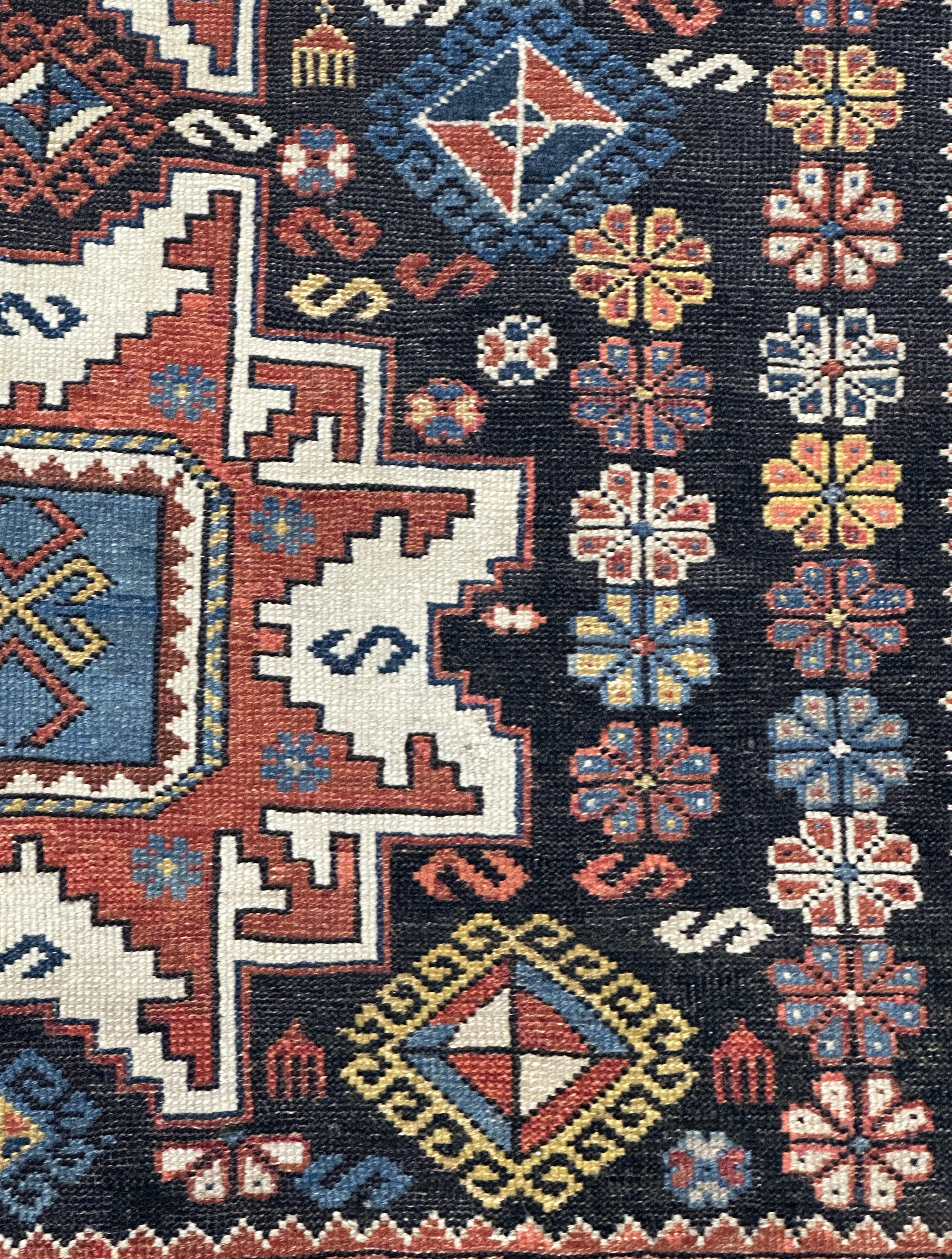 Alfombra Lezgi Caucásica Antigua 3'10