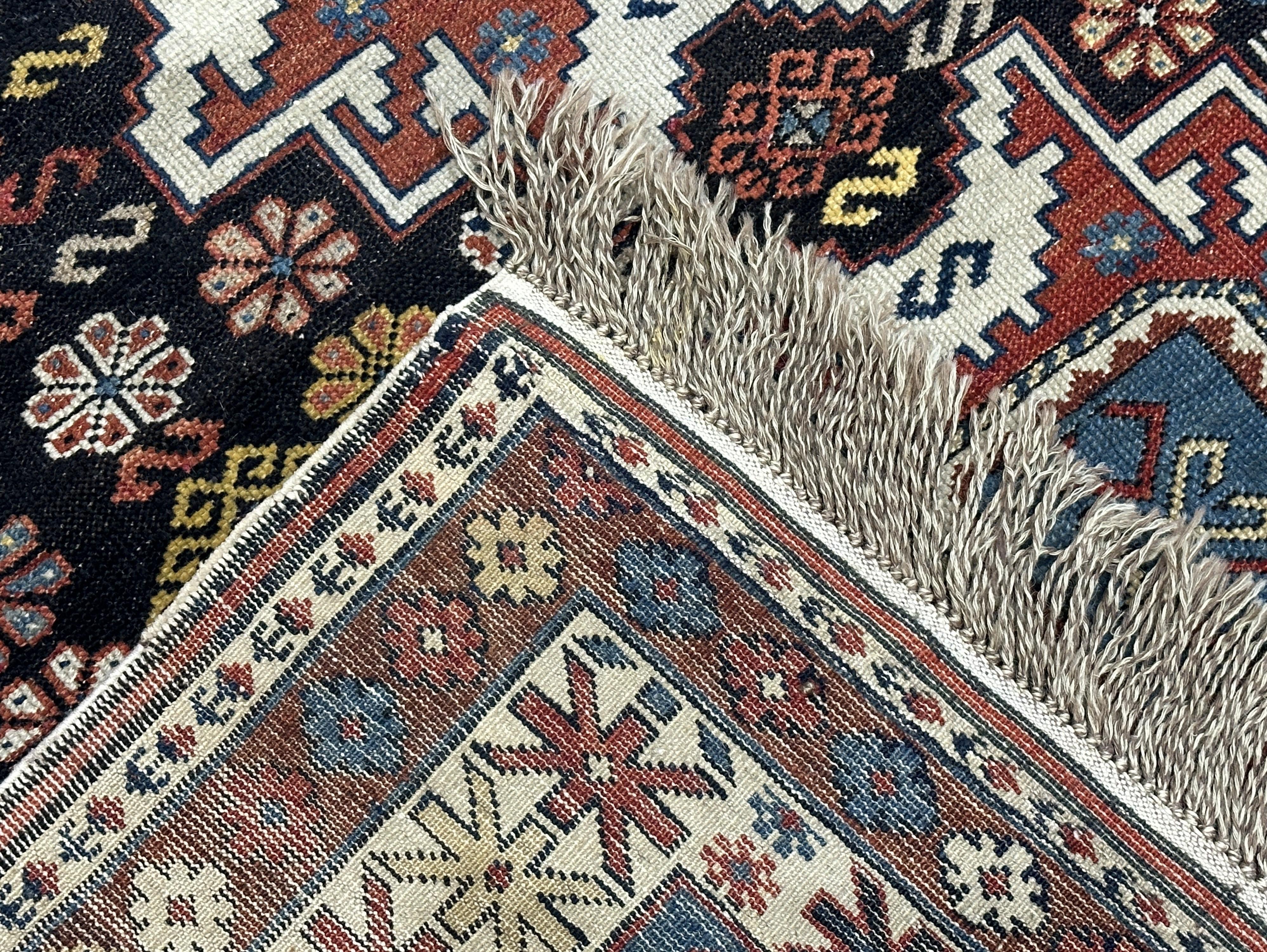 Alfombra Lezgi Caucásica Antigua 3'10