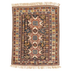 Antike kaukasische Lezgi Teppich 3'10" x 4'11"