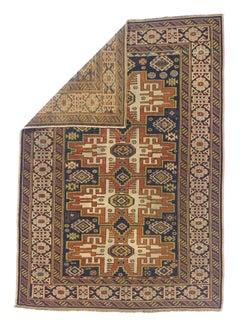 Antique Caucasian Lezgi Rug 3’8" x 5’3"