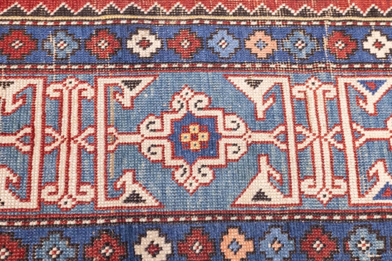 Antike kaukasische Lezgi Teppich 4'2